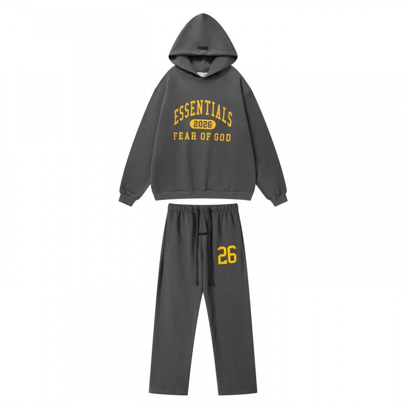 Mens Oversized Hooded Sweatshirt Jogger Set High Street Style Cotton Casual Tracksuit