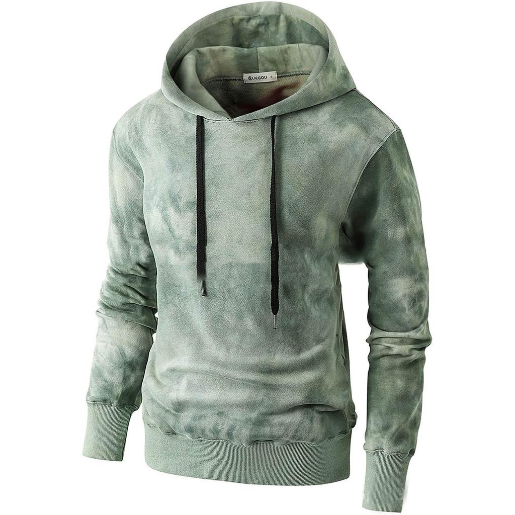 Men Pullover 3D Tie Dye Print Sweatshirt Couples Hooded Long Sleeve Women Plus Size Loose Hoodie