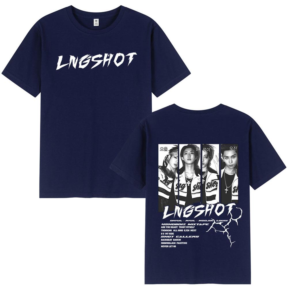 Korean Kpop Lngshot OHYUL RYUL WOOJIN LOUIS Tshirt Unisex Women Clothing Fashion Hip Hop Short Sleeve Tshirt Cotton Top Fan Gifts