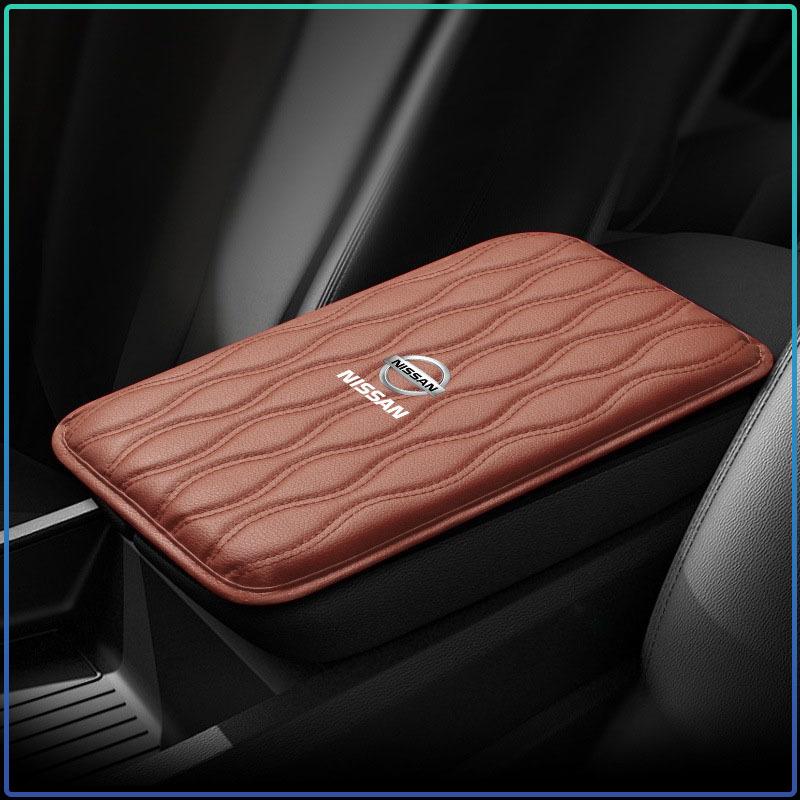 Car Armrest Mat Center Console Leather Protection Cushion For Nissan Nismo Qashqai X J10 J11 Trail Tiida Teana Skyline Juke X-trail Almera