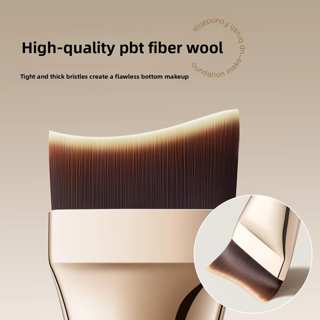 Foundation Pinsel Ultra-Dünn Nicht-Saugend Flacher Kopf Abgewinkelt Halbmond Anfänger Nahtlos Fischschwanz Concealer Flacher Kopf Foundation Flüssig Make-up Pinsel