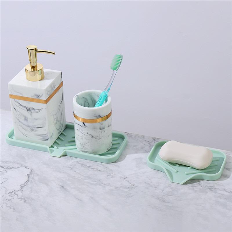 1pc Silicone Soap Dish Short Long Anti-slip Quick Drain Soft Rectangle Multi-functional Soap Holder Tray Box Bathroom Supplies