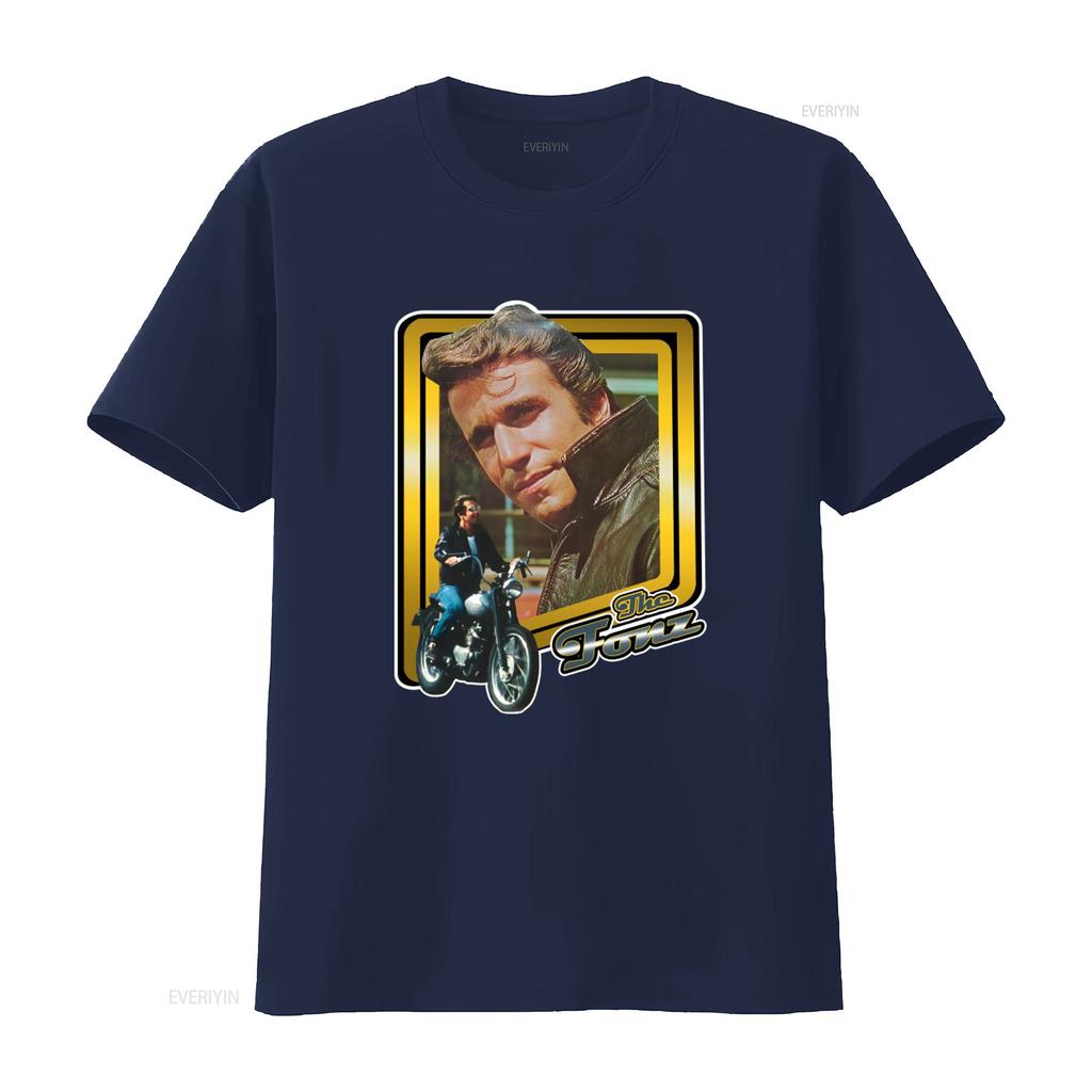 Happy Days The Fonz Fonzie Classic TV Show Slate Print T shirt Retro Style XW78 vintage Washed Casual Breathable Stylish