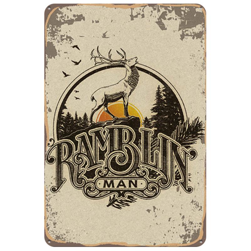 Deer Plaque Metal Vintage Tin Sign Metal Poster Pin Up Shabby Home Decor Signs Bar Cafe Resaurant Decoration Iron Painting