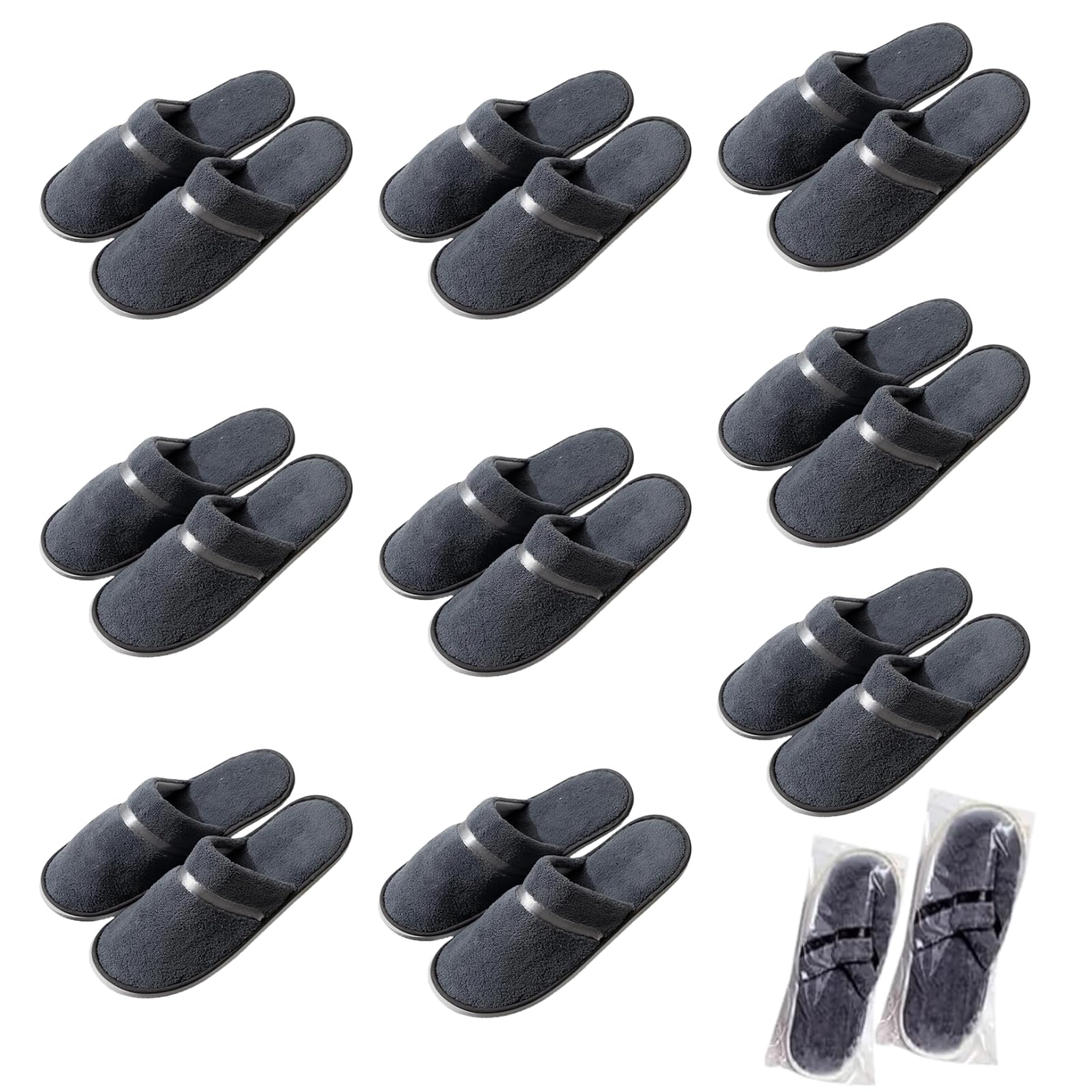 

HAPPY SUGAR Одноразовые Индивидуально Набор Пушистые Гостиничные Гостевые Салон Большие 10 Тапочки, В Упаковке, 10, Тапочки, Обувь, Тапочки, Гигиеничные, Роскошные,