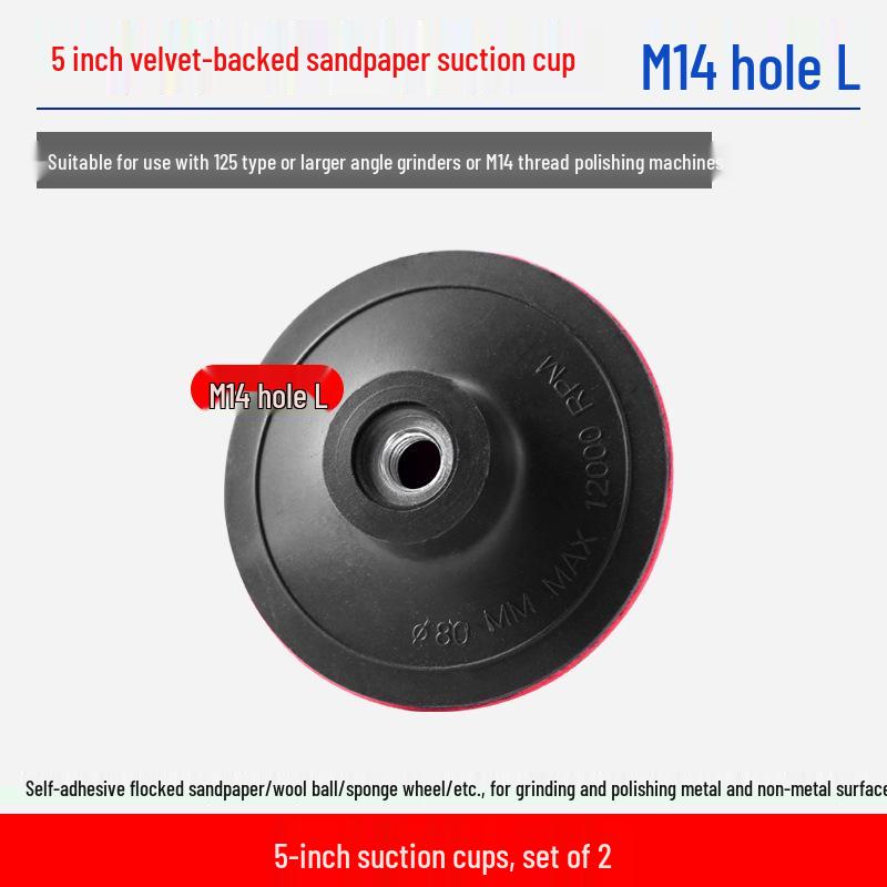 Sanding Artifact: Flocking Sandpaper Suction Cup for Angle Grinders – Self-Adhesive Disc for Woodworking and Wall Polishing.