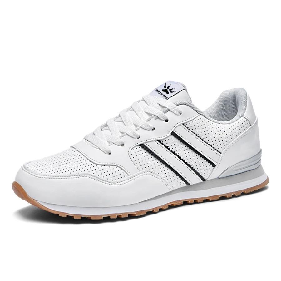 2025 new Leather non-slip men's running shoes Fashion lightweight breathable casual sneakers work gym men's shoes leather shoes