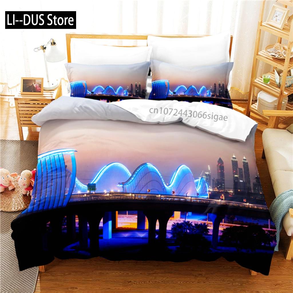 Seaside City Bedding Set Duvet Cover Set 3d Bedding Digital Printing Queen Size Bedding Set Fashion Design