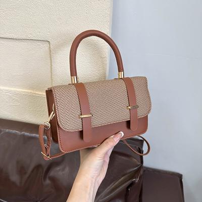 Dit Is Een Casual, Modieuze, Grote Capaciteit, Hoge Kwaliteit Handgedragen Forens Single-Shoulder Crossbody Kleine Vierkante Tas