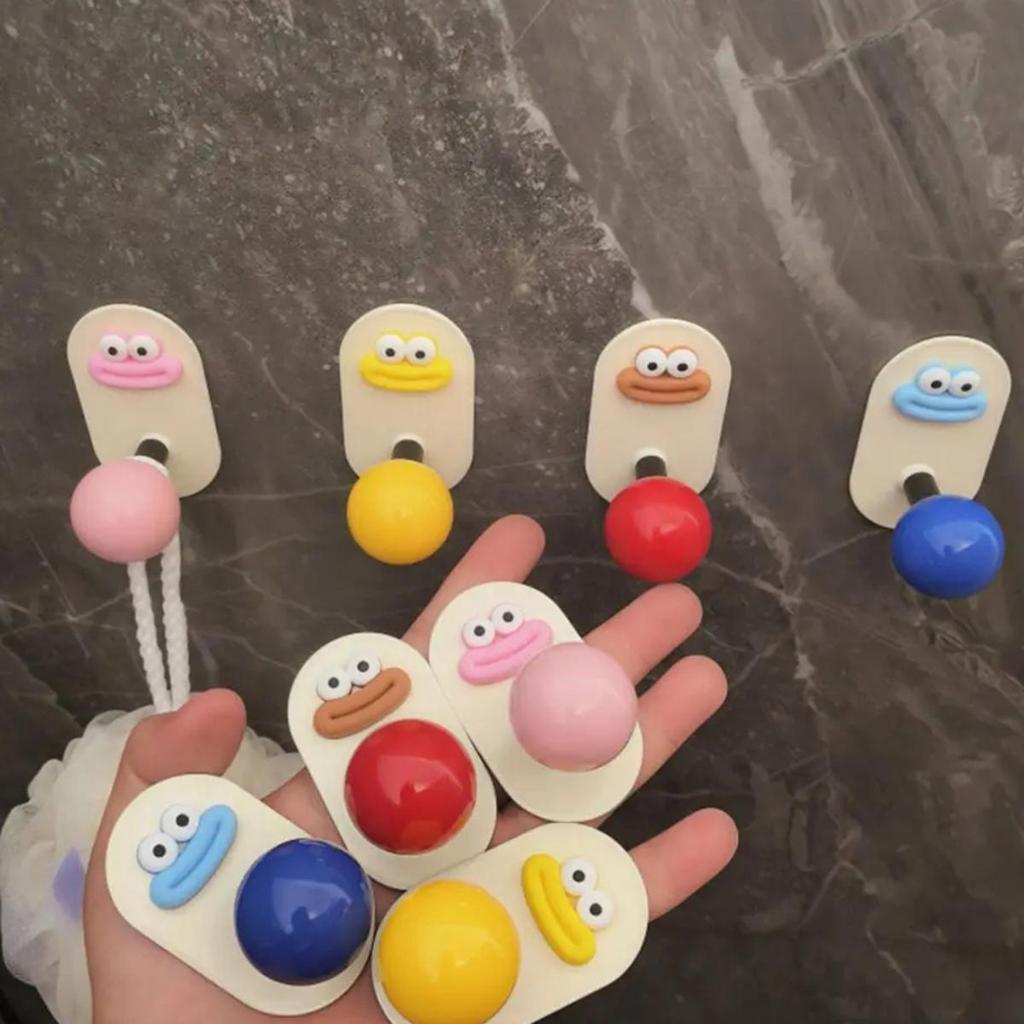 Durable Punch-Free Dopamine Adhesive Hooks Wall Mount Heavy Duty Hanger Hook Home Storage Accessories Room Door Coat Hooks