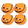 4 Pcs Portable Pumpkin Bucket Setting Props Halloween Cookie Jar Child Candy