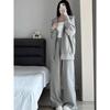 Korean Style Slim Fit Loose Sportswear: Autumn/Winter Hooded Two-Piece Set - Casual Student Running Outfit