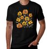 Sunflower Watercolor Yellow Black Palette TShirt Basic Daily Outfit Short Sleeve Tee