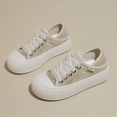 Wanwo Damen 2024 Sommer Mesh Atmungsaktive Weiße Fischerschuhe - Zweiweg-Sport-Casual-Sneaker