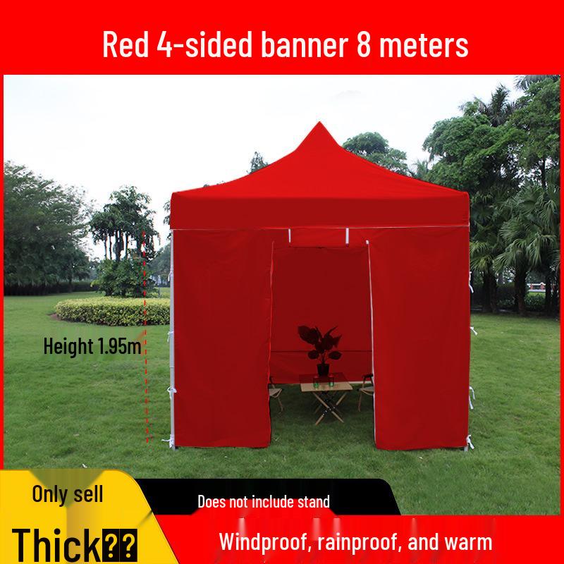 Transparent Tent Side Panel: Windproof & Waterproof Outdoor Canopy Enclosure with Thick Fabric and Durable Edging