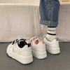 Summer New Muffin Thick-soled Color Matching Lace-up Casual Single Shoes Women's Fashion Breathable Lightweight Sports Little White Shoes