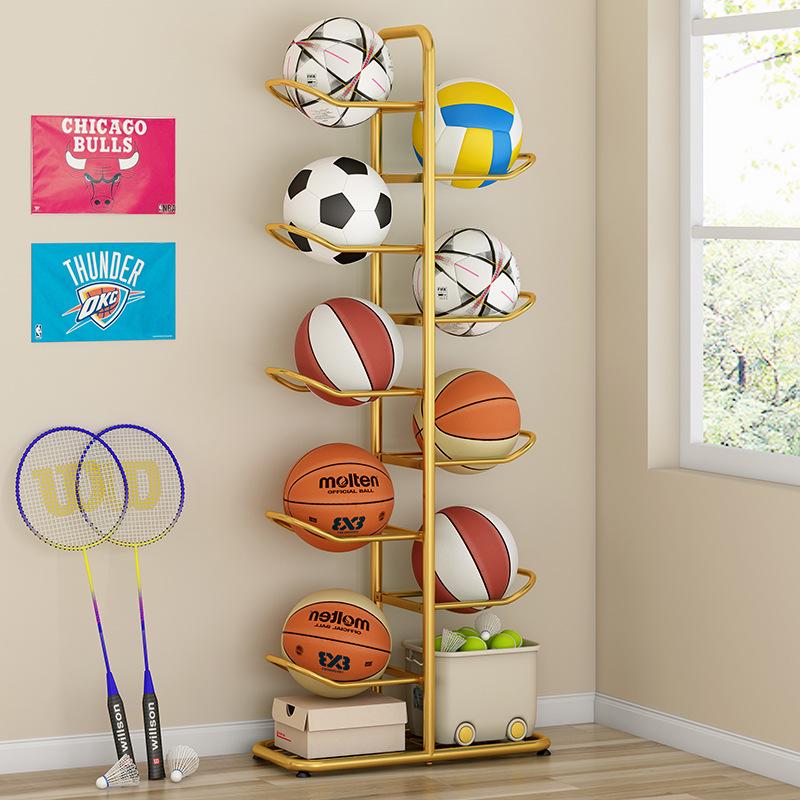 Multisport-Aufbewahrungsregal für Basketball, Fußball, Schläger und Fitnessgeräte