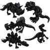 Fish Tank Landscaping Accessories 5Pcs 3D Printed Dinosaur Skeleton Ornament, Movable Joints Prehistoric Figures, Unique Home Decor Gifts Realistic