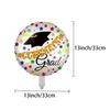 5-Piece Set of Aluminum Foil Balloons for Graduation Season, Including Graduation Doctorate Balloons, Round Balloons, Five-Pointed Stars, 