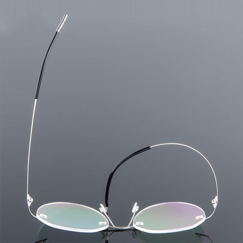 Polygon Foldable Flexible Ultra Light Titanium Alloy Myopia Eyeglasses Rimless Optical Glasses -0.5 -0.75 -1.0 -1.5 To -6.0