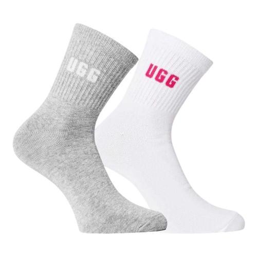 UGG Unisex Adult Quinlin Logo Socks (Pack of 2)