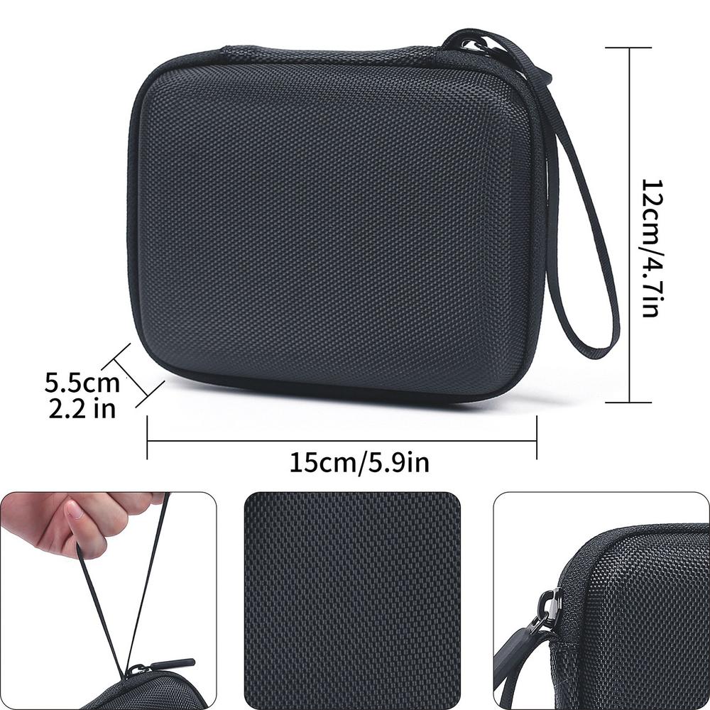 

Guitar Pick Box Holder Waterproof Multi-Purpose Holder Bag Dustproof Pick Pouches With Soft Lining For Tuner Capo Strings Straps чорний