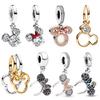 925 Silver and Minnie Pendant Beads, for 3mm Original Bracelet,women's Exquisite DIY Jewelry Giftsfor