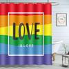 Rainbow Shower Curtain Love Pride Theme Bathroom Curtain for Teen Girls  Bathtub Screen Colorful Stripes Waterproof Decoration
