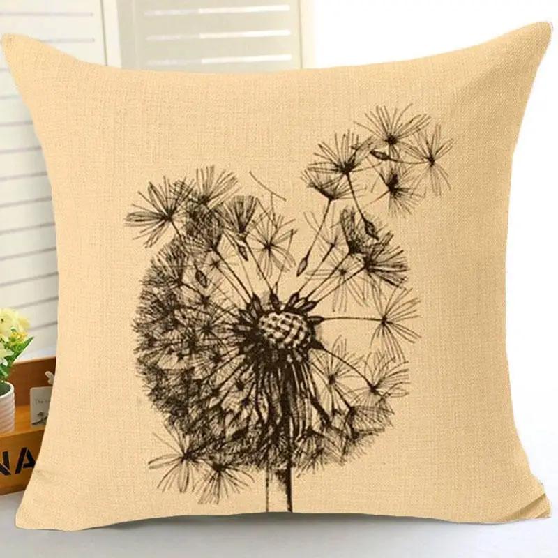 Pastorale Pflanze Löwenzahn Kissenbezug Auto Sofa Kissenbezug Haushaltsdekoration Kissenbezug