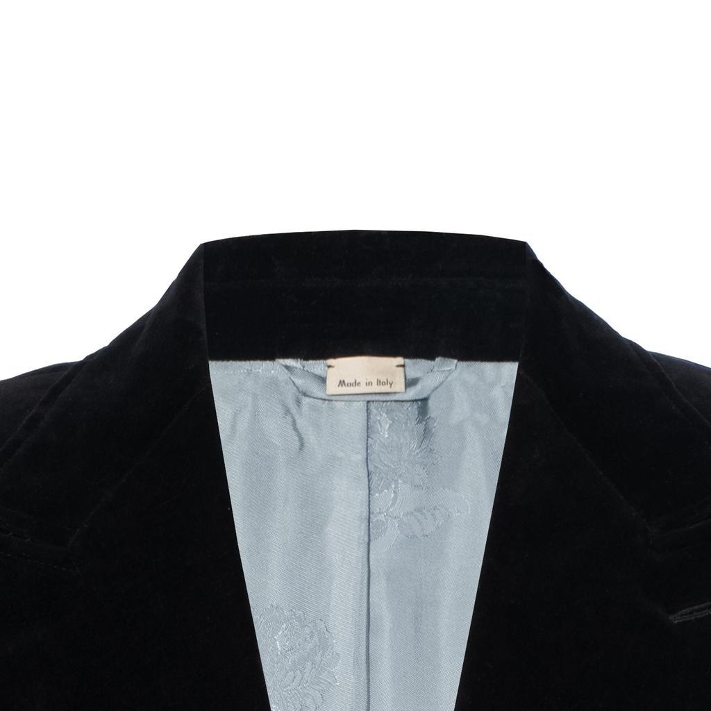 velvet single-breasted blazer 648932-Z8AMW-1000