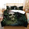 3D Digital Printed Bedding Set, Black Skull Head Series Bedding Cover, Pillowcase, Duvet Cover, AU240 * 270, Extra Large Home Decoration