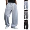 Men's Baggy Sweatpants Fleece Casual Pants Elastic Waist Athletic Workout Jogger Sweat Fall Winter