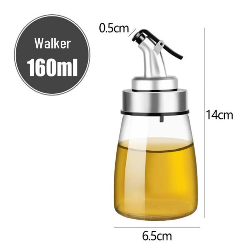 Langxi 160ml Glass Oil & Seasoning Dispenser Bottles - 2 Pack