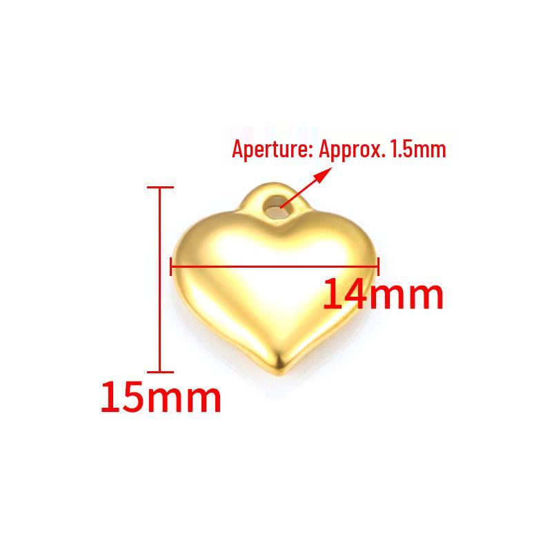 Polished Stainless Steel Heart Charms for DIY Necklaces and Bracelets