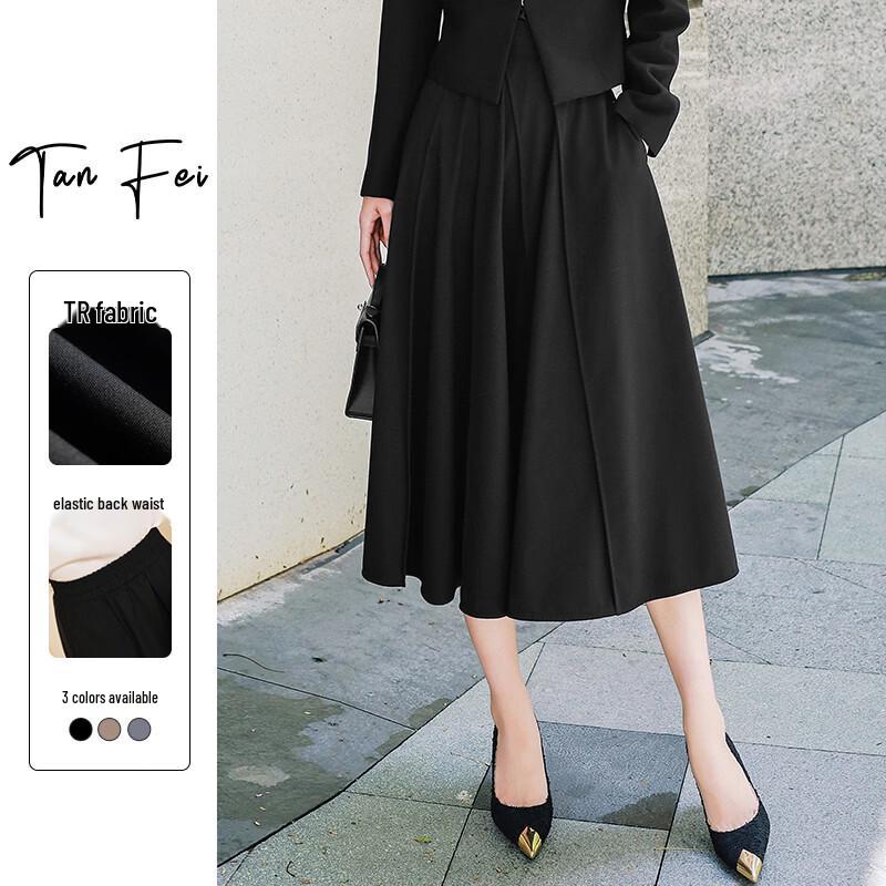 Tanfei Liming Corduroy A-Line Midi Skirt