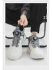 Men's Spring High-Top Casual Dad Sneakers - Trendy Thick-Soled White Korean-Style Running Shoes