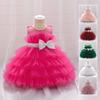 Mädchen Partykleid Pailletten Schleife Tüllrock Kleinkind Geburtstag Babyparty