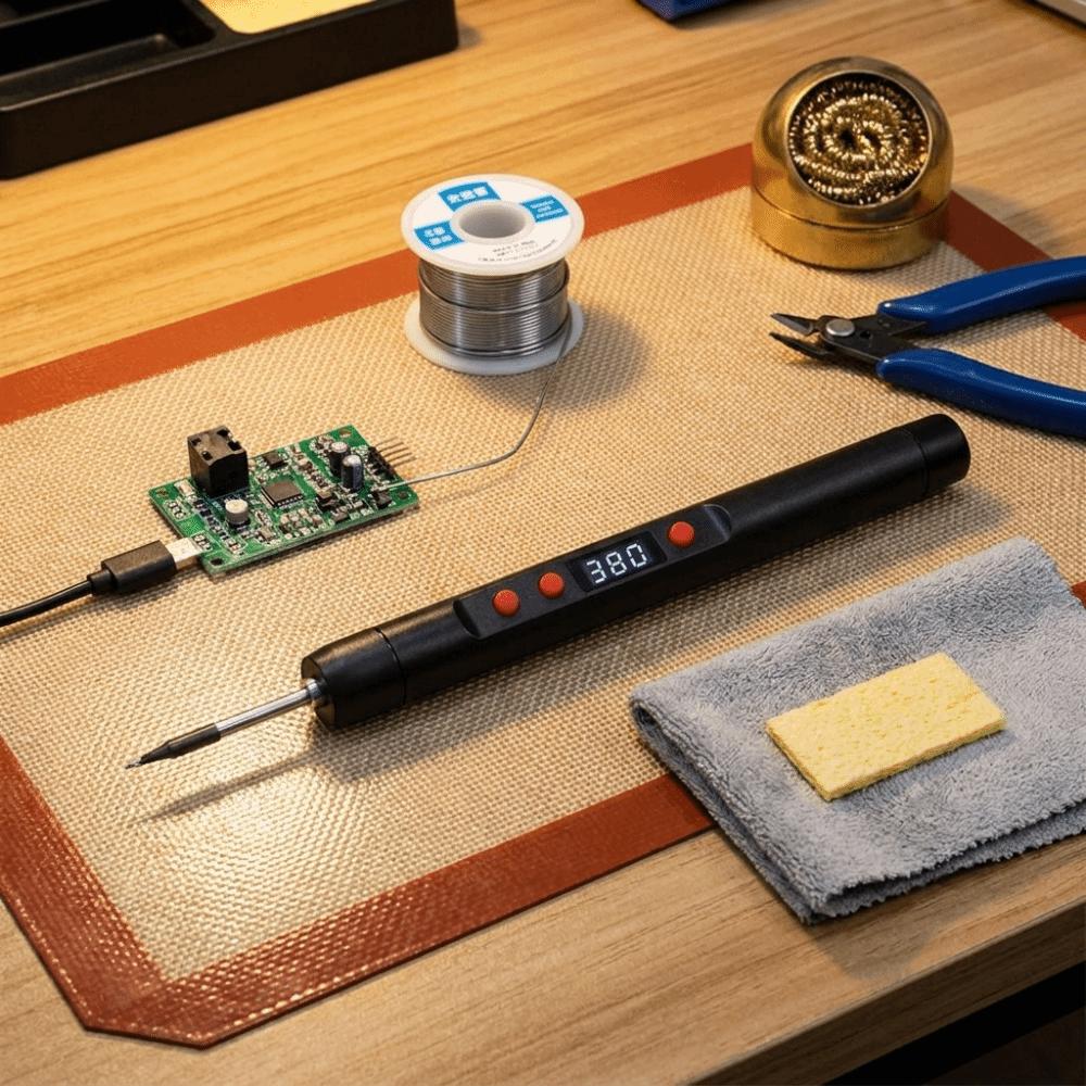 25W Power USB Soldering Iron Lithium Battery Solder Set Adjustable Soldering Iron  Outdoor Repair