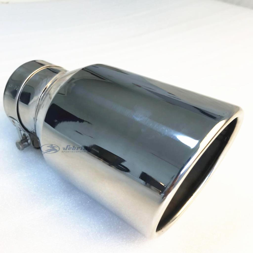 Automobile Muffler Modified Tail Pipe Stainless Steel Silver Large Caliber 114 Universal Tail Throat Oblique Exhaust Head Slight