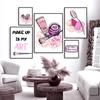 Schöne Modeillustrationswerkzeuge für Maniküre, Make-up, Nagelkunst, Bilder, moderne Salon-Wandposter und Drucke, Dekor HD3157