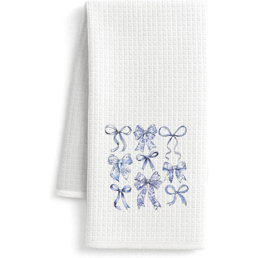 Pink Coquette Bow Leopard Giraffe Kitchen Towels Set of 2, Leopard Giraffe Decor Hand Towels for Bathroom, Pink Dish Tea Towels for Kitchen, Coquette