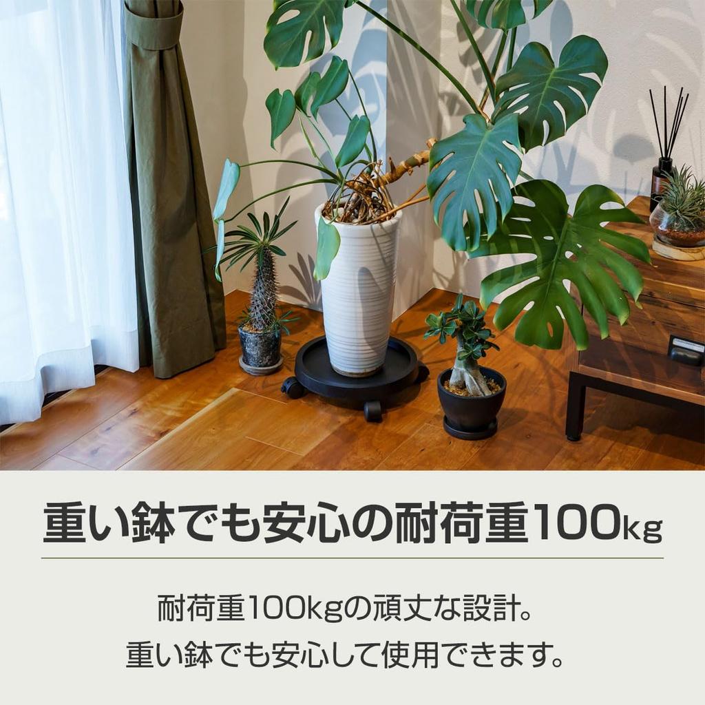 Round Plant Pot Saucer with and Drainage Perfect for Indoor Prevents Root and Is Simple and 100kg Weight Available In Sizes and Ottostyle.jp Casters,
