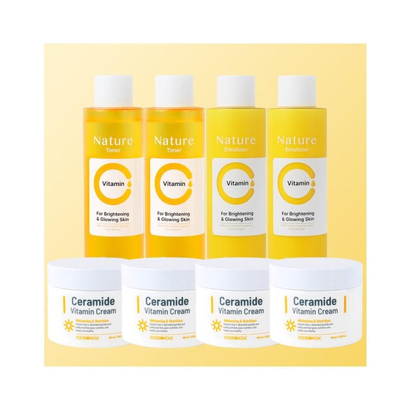 

Foodaholic Nature Vitamin Basic 8-piece package / 2 toners + 2 emulsions + 4 creams