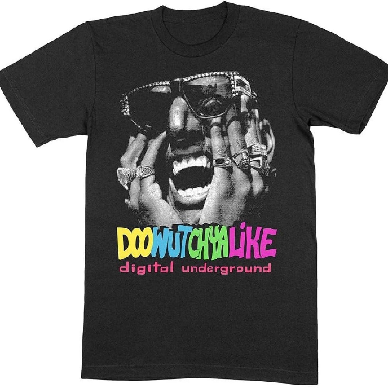

Футболка Digital Underground с логотипом Doowutchyalike, официальная, мужская, черная, размер S XXXXXL чёрный