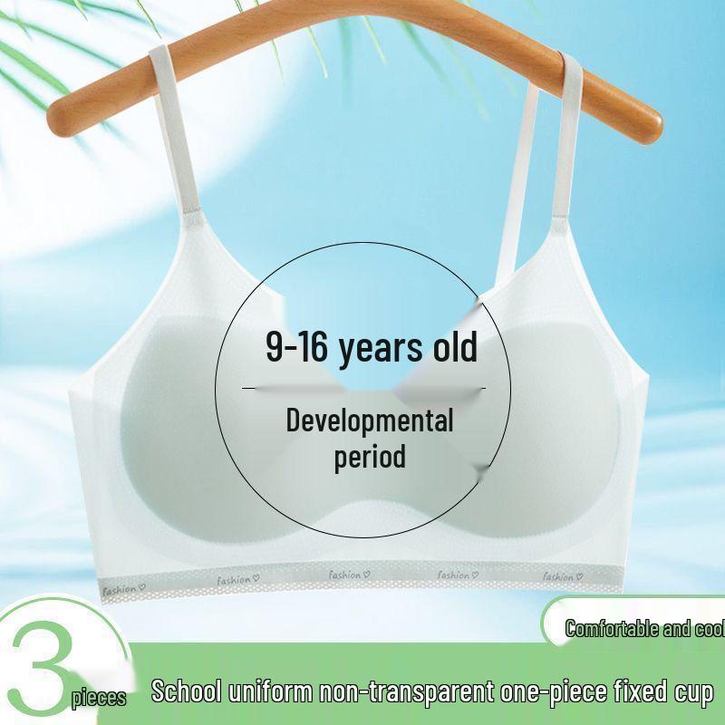 812 Girls' Summer Ice Silk Tank Top with Built-In Bra – Youth Backless Design