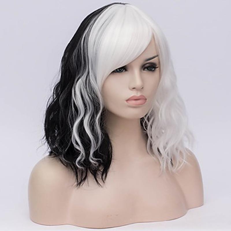 4 Colors Colorful Wig Women Synthetic Hair Cosplay Wig Rainbow Multi Color Party Wigs
