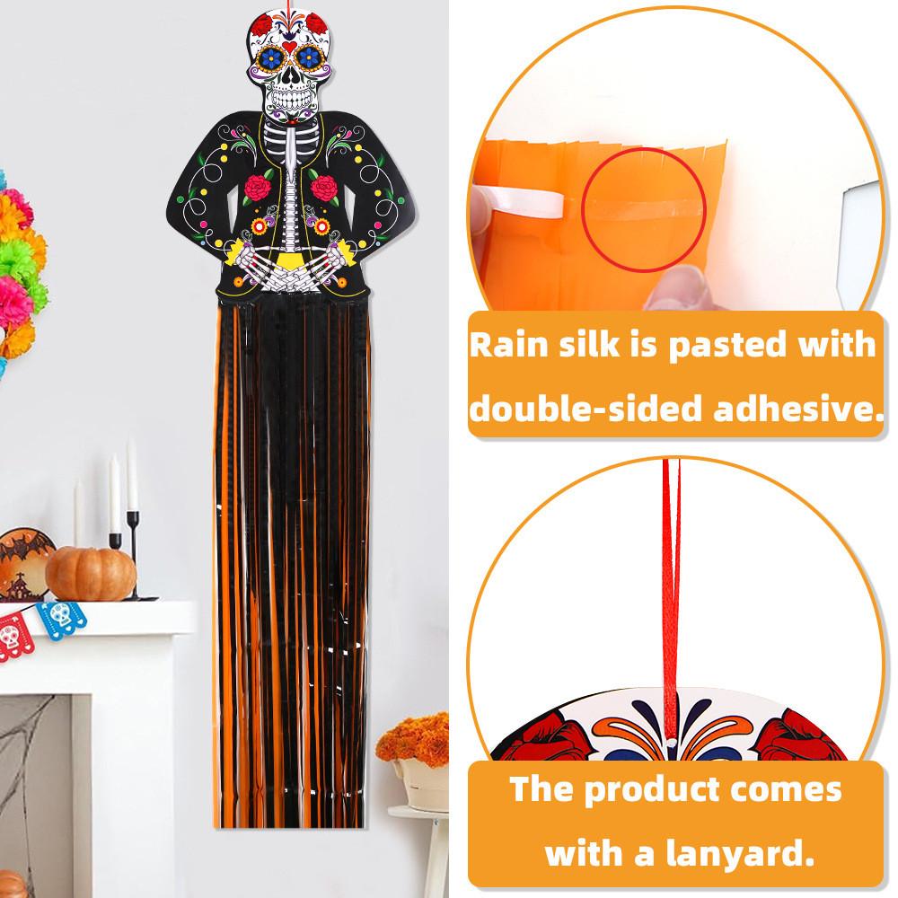 Decoracion De Patio Dia De Los Muertos Skeleton Party Decor With Tassel Hanging Ornament For Home And Garden