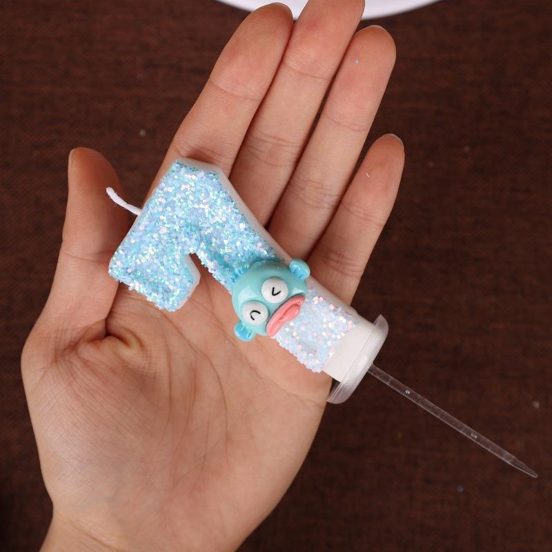 Ugly Fish Cartoon Number Birthday Candle Cake Decoration Holiday Birthday Celebration Handmade Candle 0-9diy