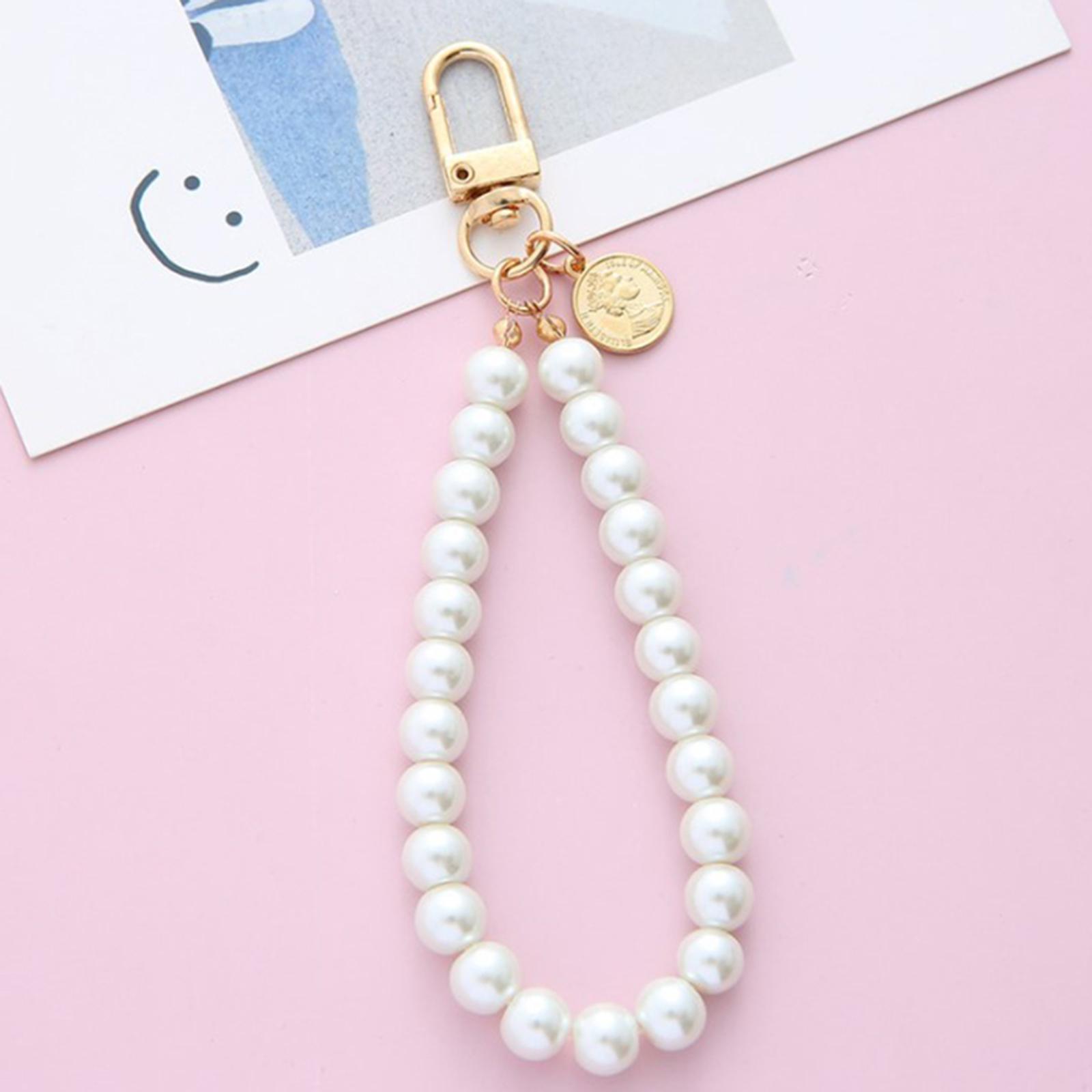 

Винтажная корейская мода жемчужный брелок для женщин и девочек золотая металлическая цепочка A18