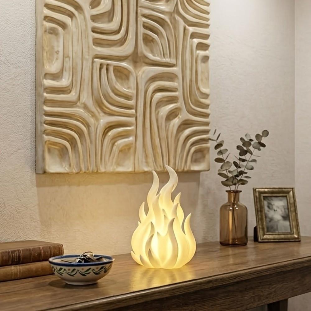Color Changing Simulation Flame Night Light Creative Bonfire Lamp Gift 3D Printed Light Courtyard